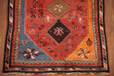 Tribal Gabbeh Qashqai Persian Area Rug 4x6