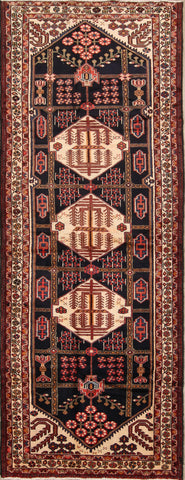 Geometric Hamedan Persian Rug 5x12