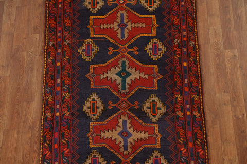 Geometric Heriz Serapi Persian Rug Runner 3x14