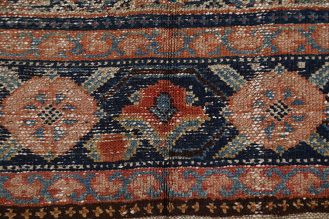 Pre-1900 Antique Senneh Bidjar Persian Vegetable Dye 7x17 Paisley Rug