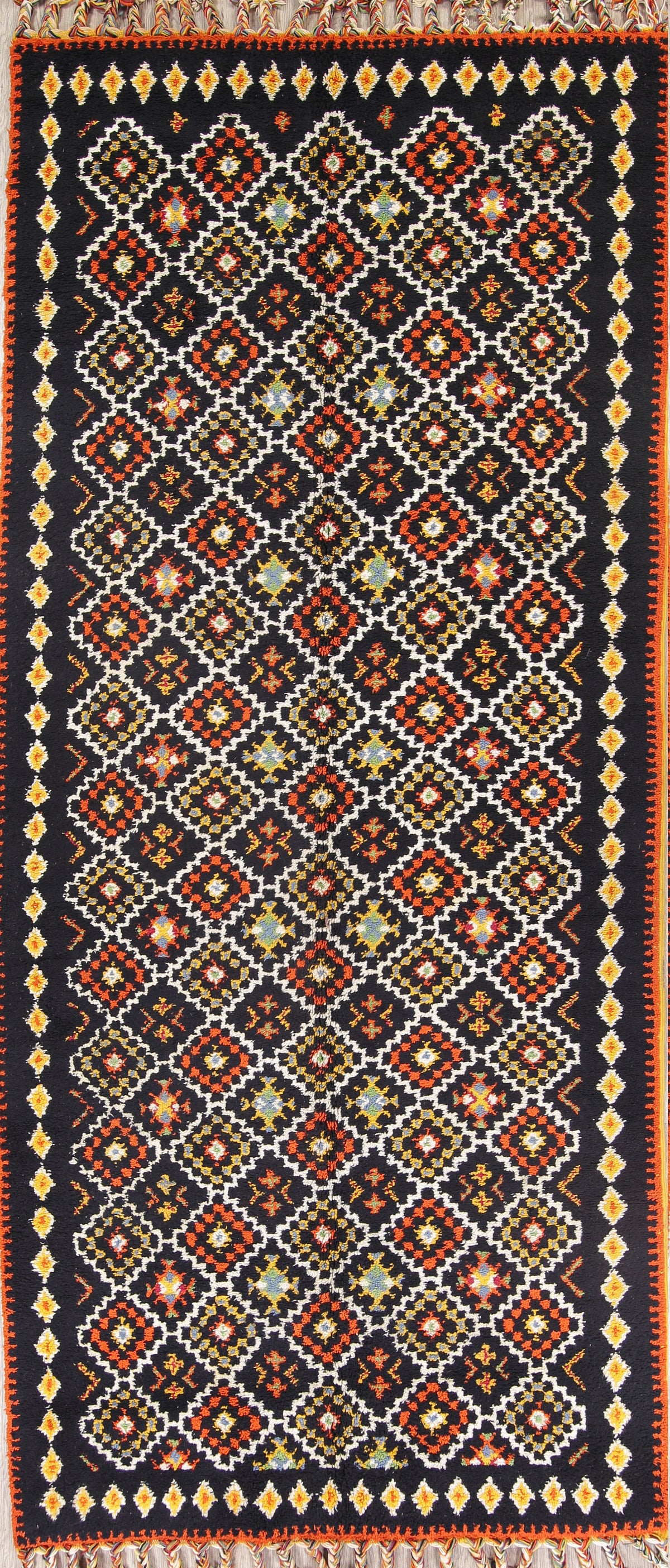 Geometric Tribal Plush  4x32 Moroccan Rug Runner