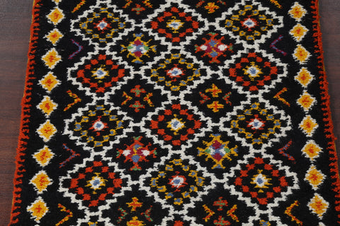 Geometric Tribal Plush  4x32 Moroccan Rug Runner