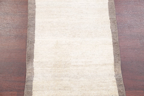 Little Characters Tribal Ivory Abstract 3x4 Gabbeh Shiraz Persian Area Rug