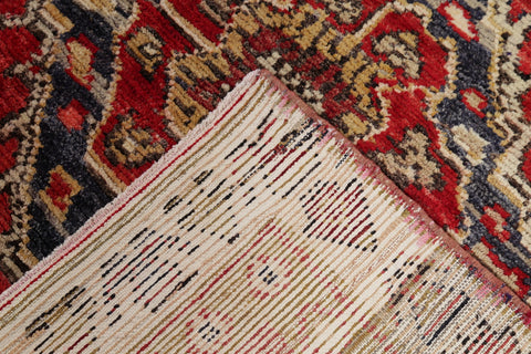 Geometric Oushak Turkish Oriental Hand-Knotted 5x10 Wool Runner Rug