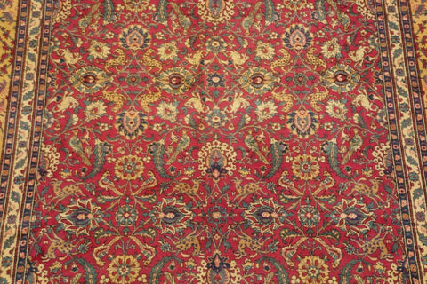 Hunting Design 7x11 Antique Tehran Persian Area Rug