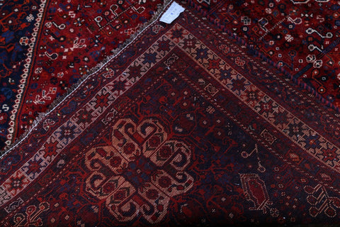 Geometric Tribal Abadeh Shiraz Persian Area Rug 7x10