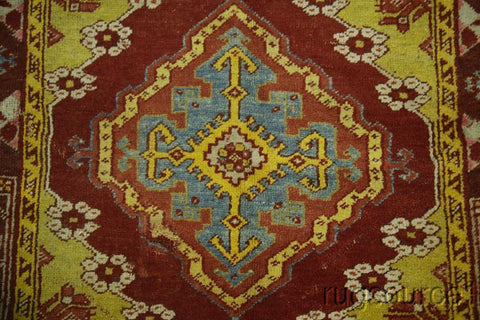 Antique 3x13 Oushak Turkish Oriental Runner Rug