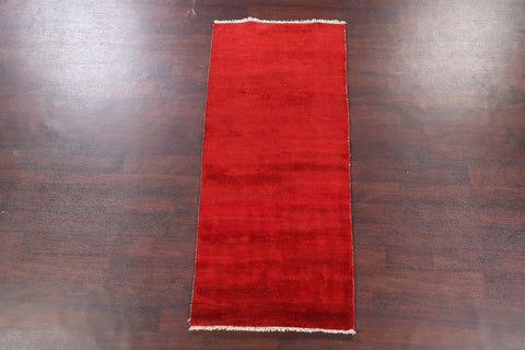 Red Gabbeh Persian Rug 3x6