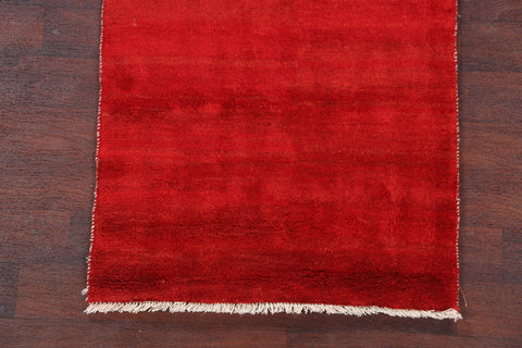 Red Gabbeh Persian Rug 3x6