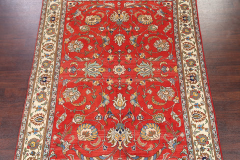 Red Floral Tabriz Persian Area Rug 7x11