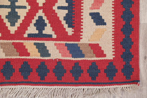 Geometric Kilim Shiraz Persian Wool Rug 3x5