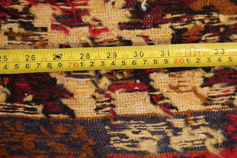 Hand-Woven Geometric Kilim Shiraz Persian Runner Rug Wool 4x9