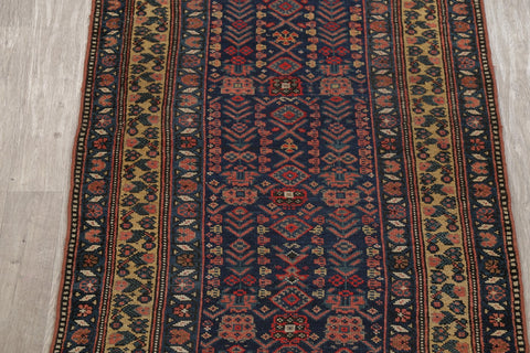 Pre-1900 Antique Vegetable Dye Bidjar Persian Rug 4x16