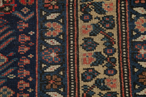 Pre-1900 Antique Vegetable Dye Bidjar Persian Rug 4x16