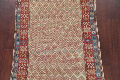 Pre-1900 Antique Vegetable Dye Shirvan Caucasian Wool Rug 3x5