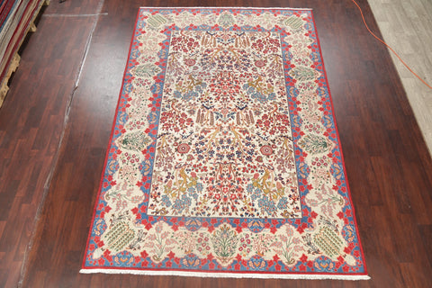 All-Over Floral Kashan Persian Area Rug 8x11