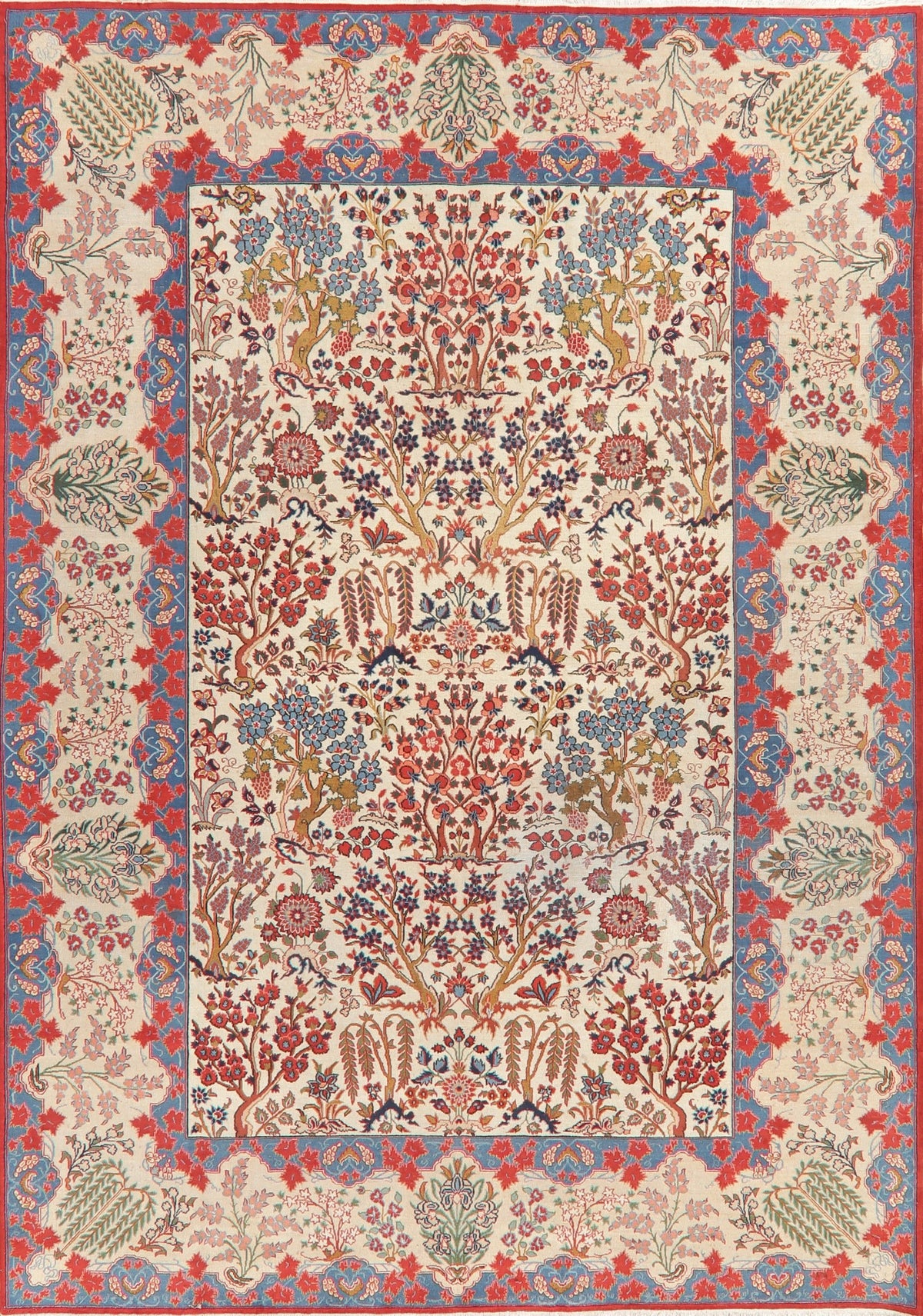 All-Over Floral Kashan Persian Area Rug 8x11