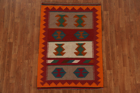 Reversible Kilim Afghan Area Rug 3x5