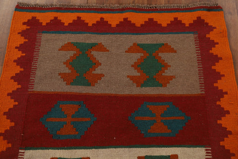 Reversible Kilim Afghan Area Rug 3x5