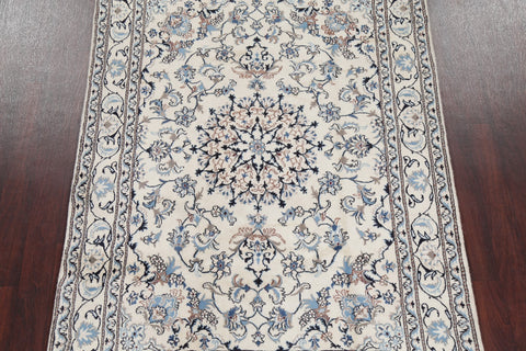 Floral Ivory Nain Persian Area Rug 5x8