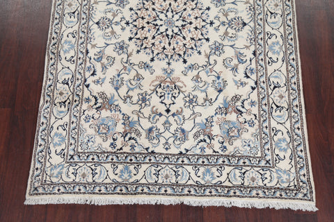 Floral Ivory Nain Persian Area Rug 5x8