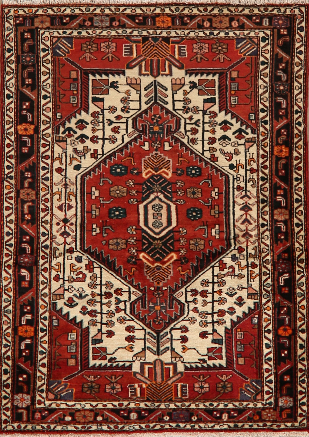 Tribal Geometric Malayer Persian Area Rug 4x6