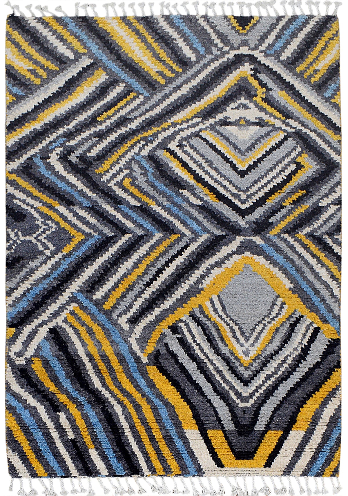 Abstract Moroccan Modern Area Rug 4x6