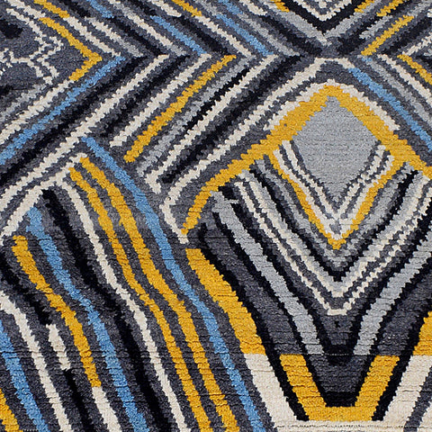 Abstract Moroccan Modern Area Rug 4x6