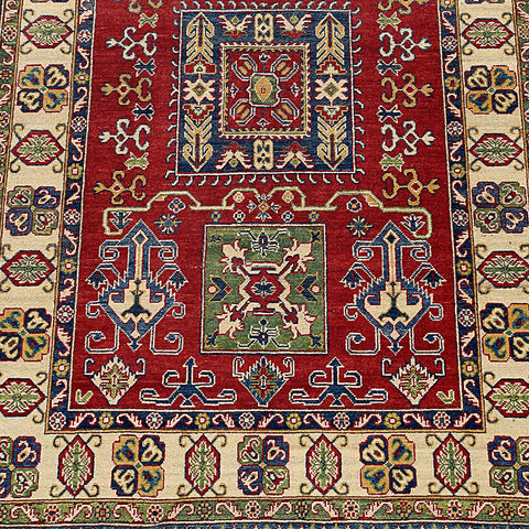 Geometric Super Kazak Oriental Area Rug 5x7