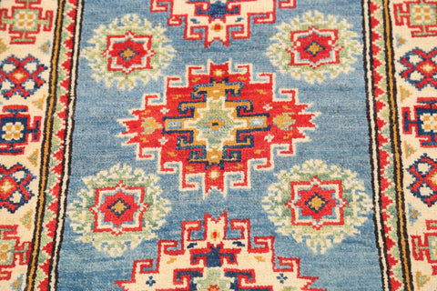 Geometric Super Kazak Oriental Area Rug 2x3