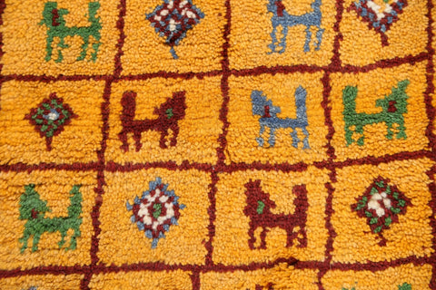 Tribal Gabbeh Persian Area Rug 1x1 Square