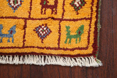 Tribal Gabbeh Persian Area Rug 1x1 Square