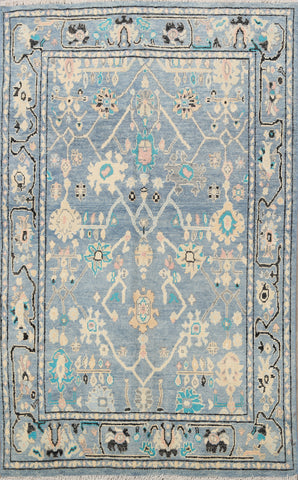 Floral Oushak Oriental Area Rug 5x6