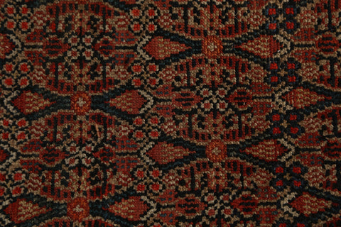 Pre-1900 Serab Vegetable Dye Persian Runner Rug 3x16