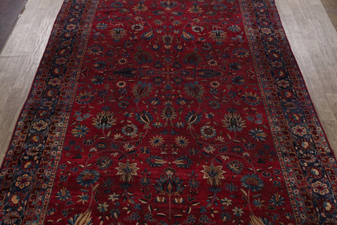 Pre-1900 Antique Vegetable Dye Kerman Lavar Persian Rug 10x18