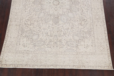 Muted Distressed Tabriz Persian Area Rug 7x10