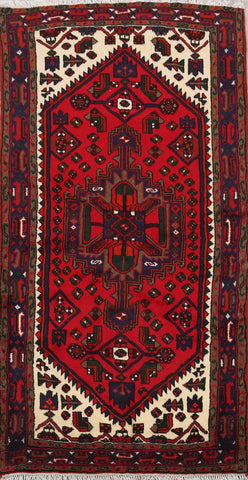 Tribal Geometric Hamedan Persian Area Rug 3x6