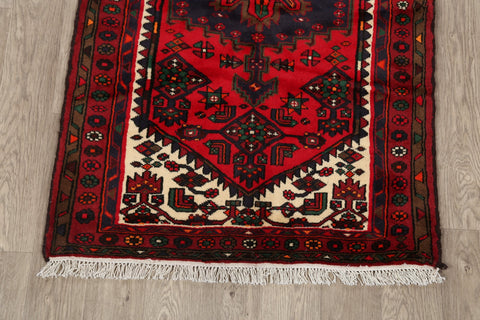 Tribal Geometric Hamedan Persian Area Rug 3x5