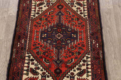 Tribal Geometric Hamedan Persian Area Rug 3x5