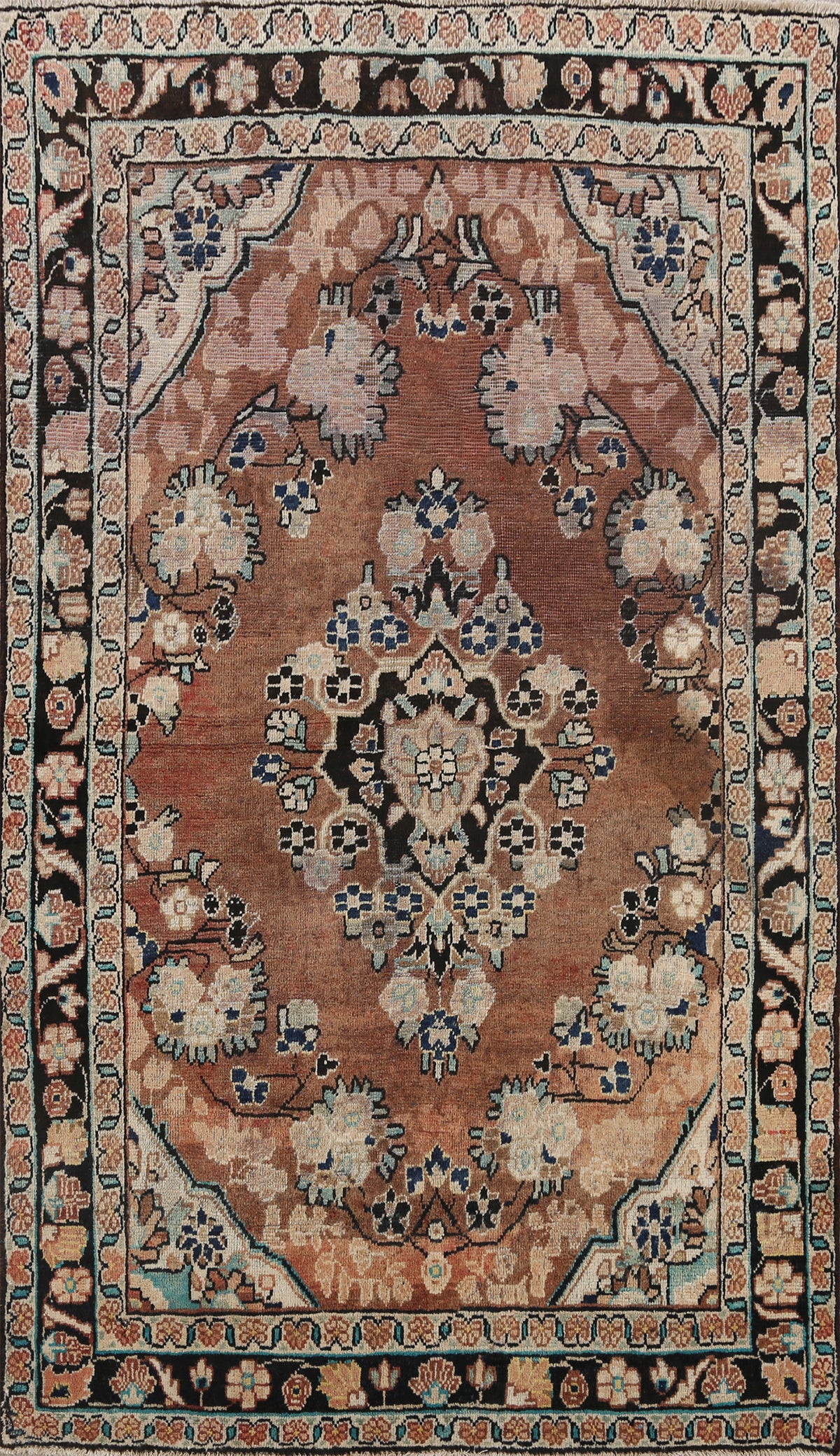 Floral Sarouk Persian Area Rug 4x7