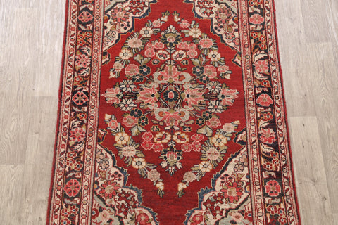 Antique Floral Mahal Persian Area Rug 4x7