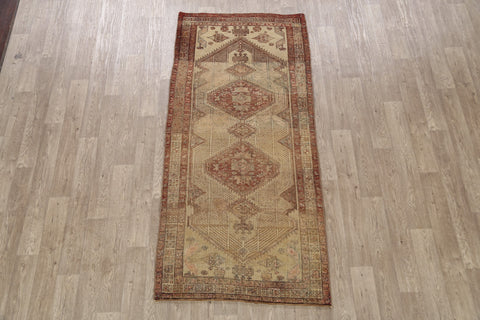 Geometric Antique Meshkin Persian Area Rug 4x8