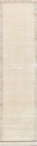 Distressed Bordered Tabriz Persian Runner Rug 3x13