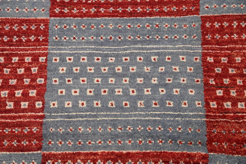 Checkered Gabbeh Kashkoli Oriental Area Rug 8x10