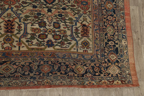 Pre-1900 Antique Vegetable Dye Sultanabad Persian Area Rug 10x13