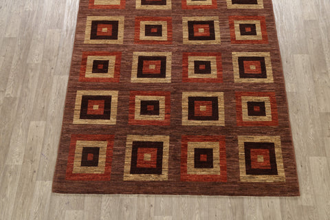 Geometric Gabbeh Kashkoli Oriental Area Rug 7x9