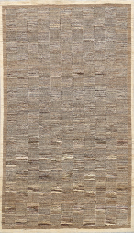 All-Over Checkered Gabbeh Kashkoli Oriental Area Rug 6x9