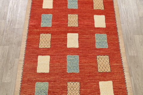 Modern Gabbeh Kashkoli Oriental Area Rug 6x8