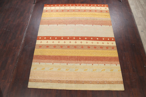 Modern Striped Gabbeh Kashkoli Oriental Area Rug 8x10