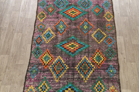 Antique Tribal Moroccan Oriental Area Rug 5x9